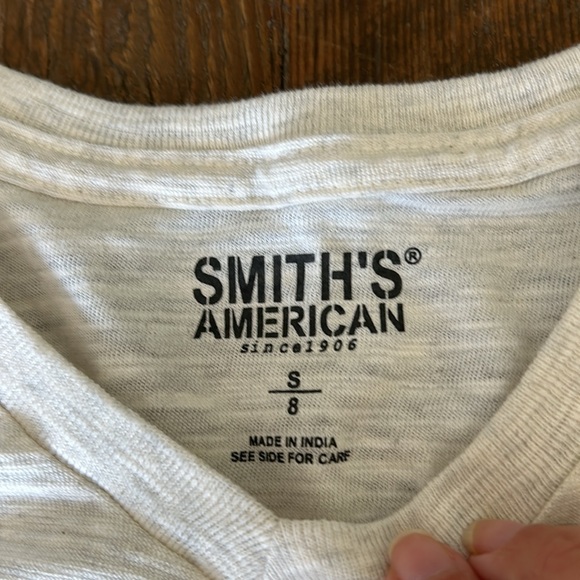 Smith’s American Light Heather Grey Boys Size 8 Shirt NWT - Picture 3 of 5
